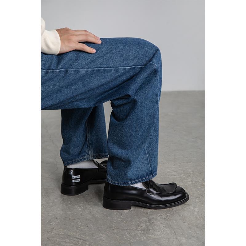 Men's Solid Color Versatile Simple Open Leather Shoes