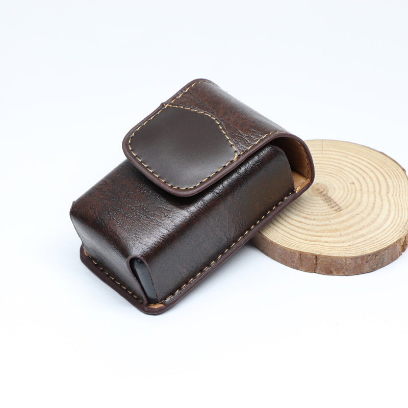 Men's Leather Case Portable Compact Good-looking