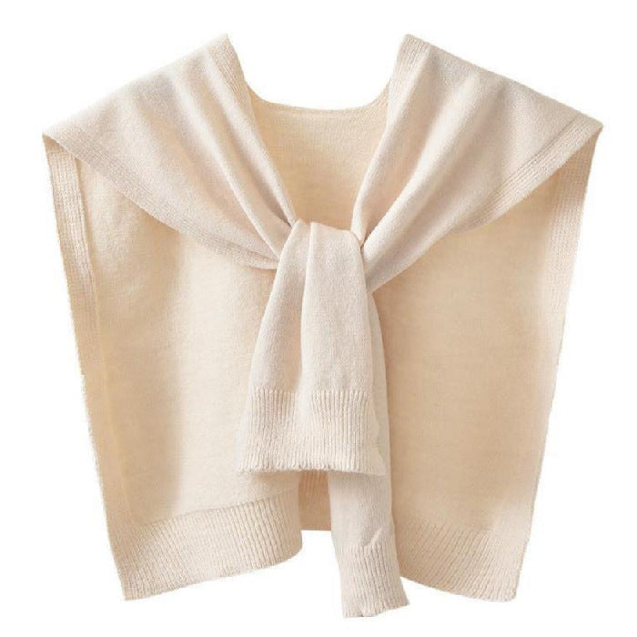 Women's Cored Yarn Knitted Shawl Spring Autumn Outerwear Waistcoat