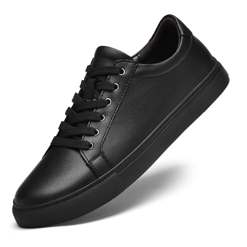 Punching Hollowed Leisure Cowhide Board Shoes
