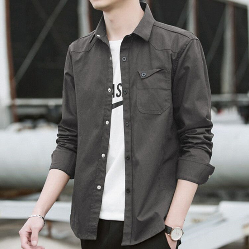 Men's Long Sleeve Workwear Shirt Jacket