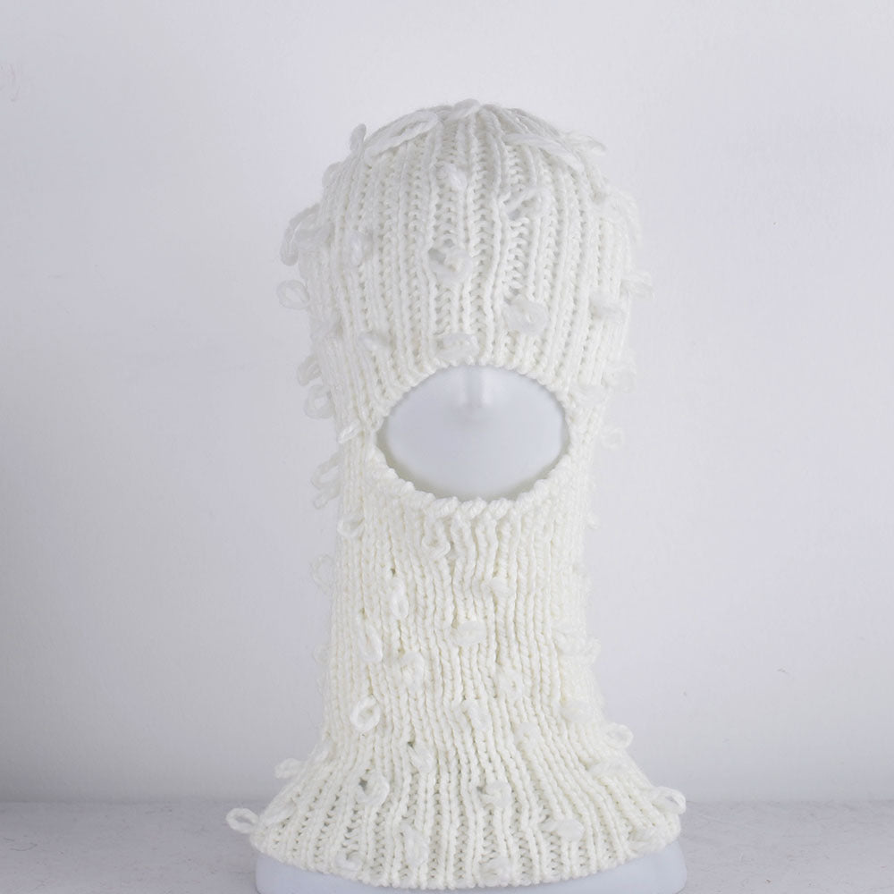 Men's And Women's Coil Cap Hand-made Woolen Mask