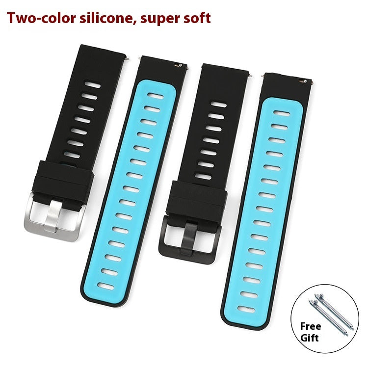 Two-color Smart Watch Silicone Band 20 22mm