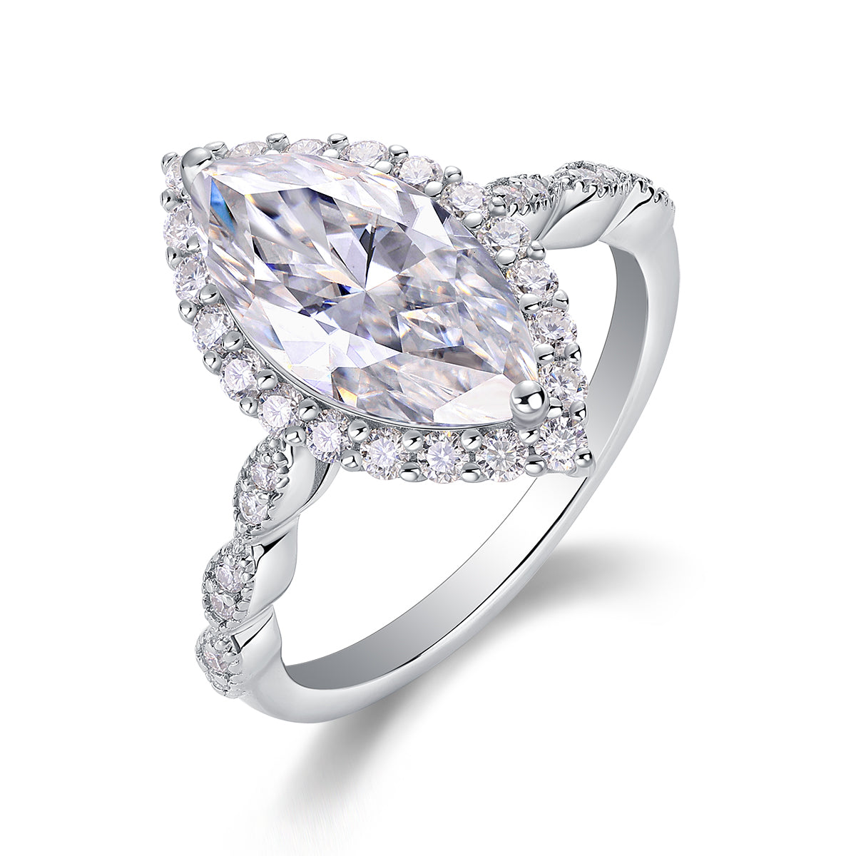 1Starlight Craze - A Fashionable Diamond Jewelry Piece Set With Moissanite S925 Sterling Silver And Platinum Diamond Ring Prohibit TikTok sales