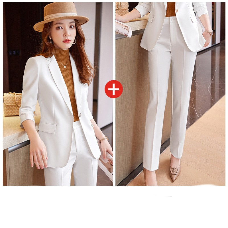 Autumn And Winter Professional Suit Women's Dress President's Formal Dress