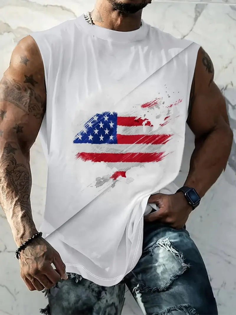 Fashion Personality New Printed Men's Vest Top