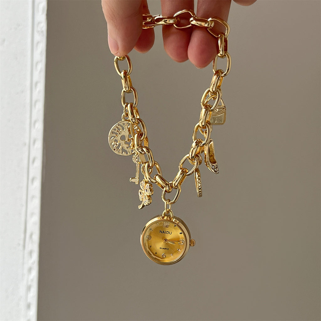 Fashion Korean Style Diamond Thin Love Watch Women's Simple