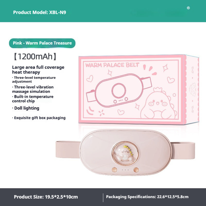 Hot Compress Vibration Massage Waist Supporter Usb Charging Multifunctional