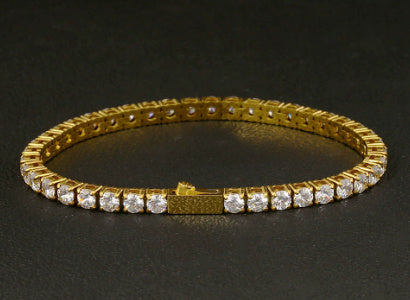 Full Rhinestone Zircon Tennis Chain Bracelet Color Retention