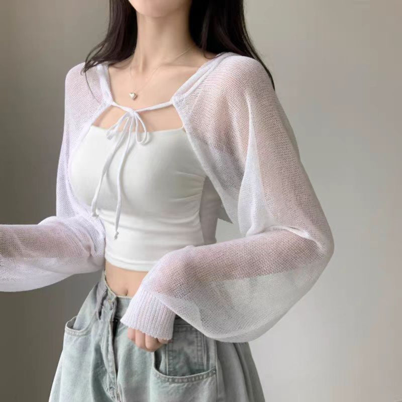 Women's Thin Suspender Skirt Shawl Air Conditioning Shirt