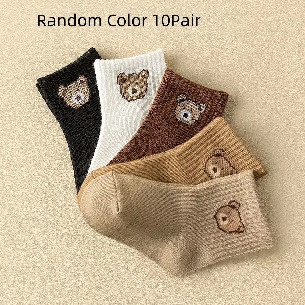 Cute Embroidered Waist High Elastic Socks