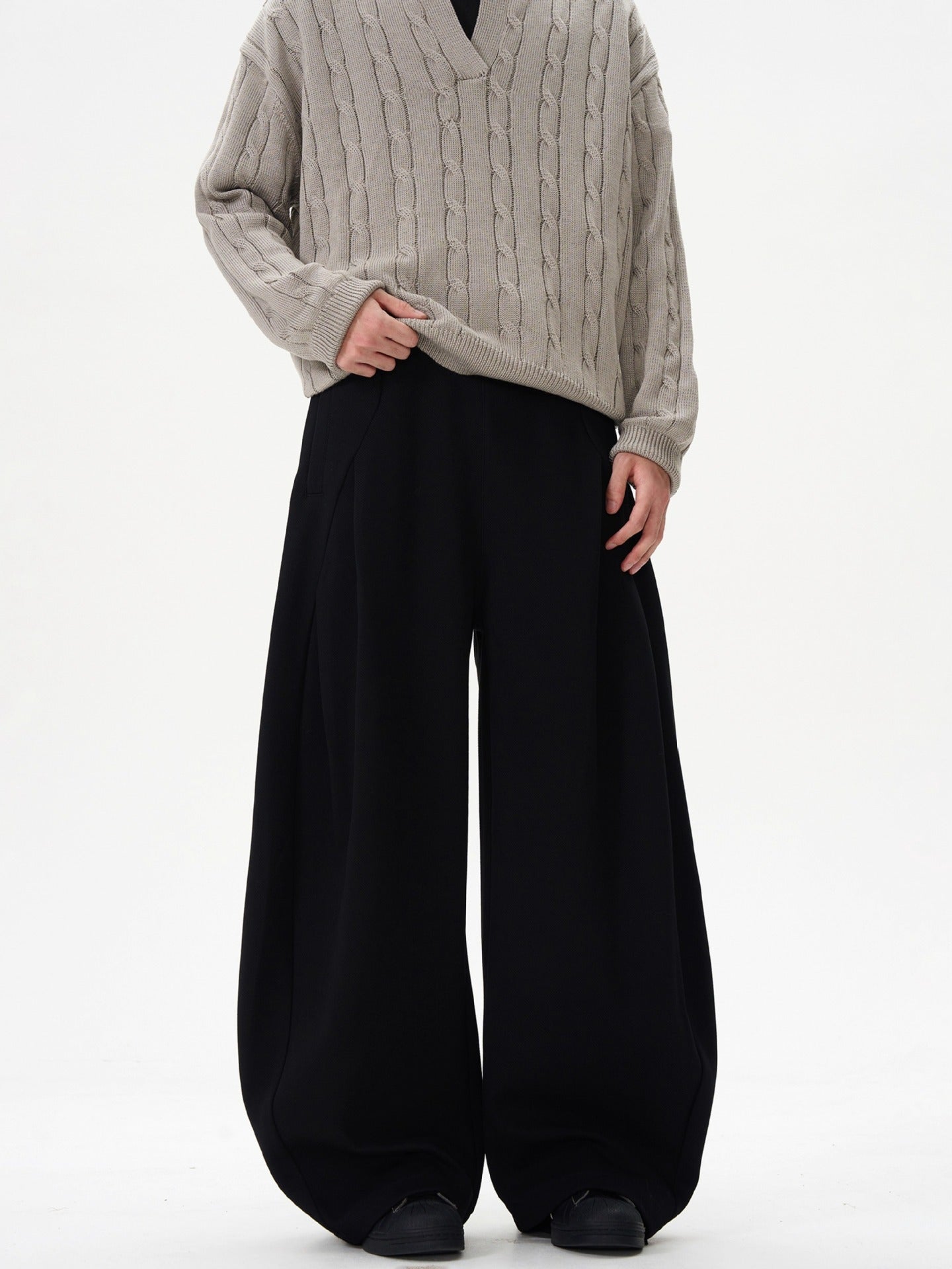 American Retro Casual Fashion All-matching Women's Wide-leg Pants