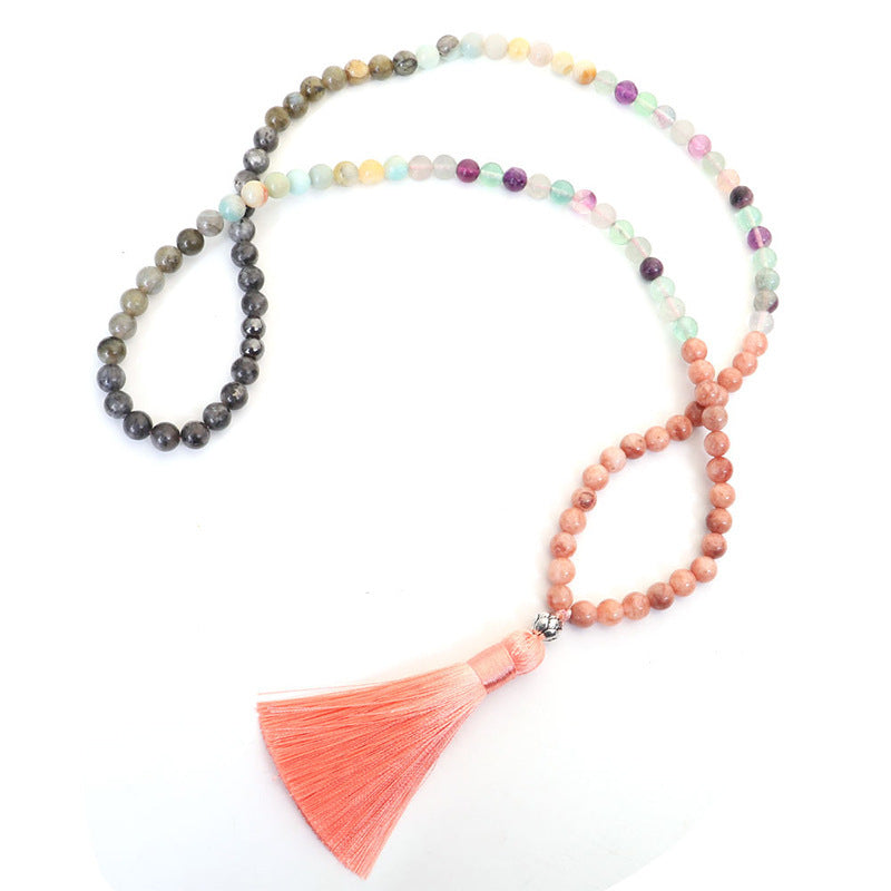 New Stone Necklace Bracelet Yoga Lotus