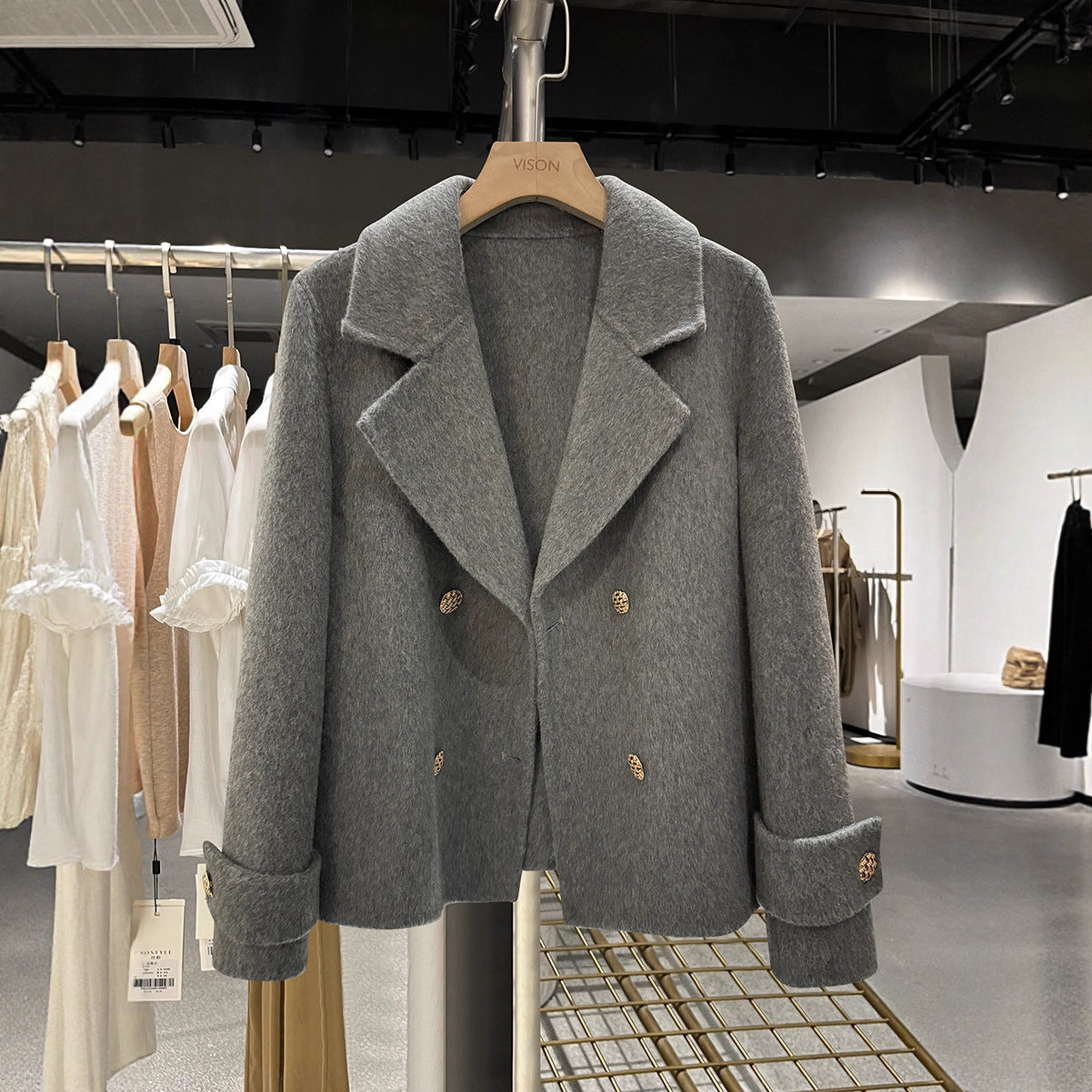 Women's Small Temperament Suit Woolen Coat