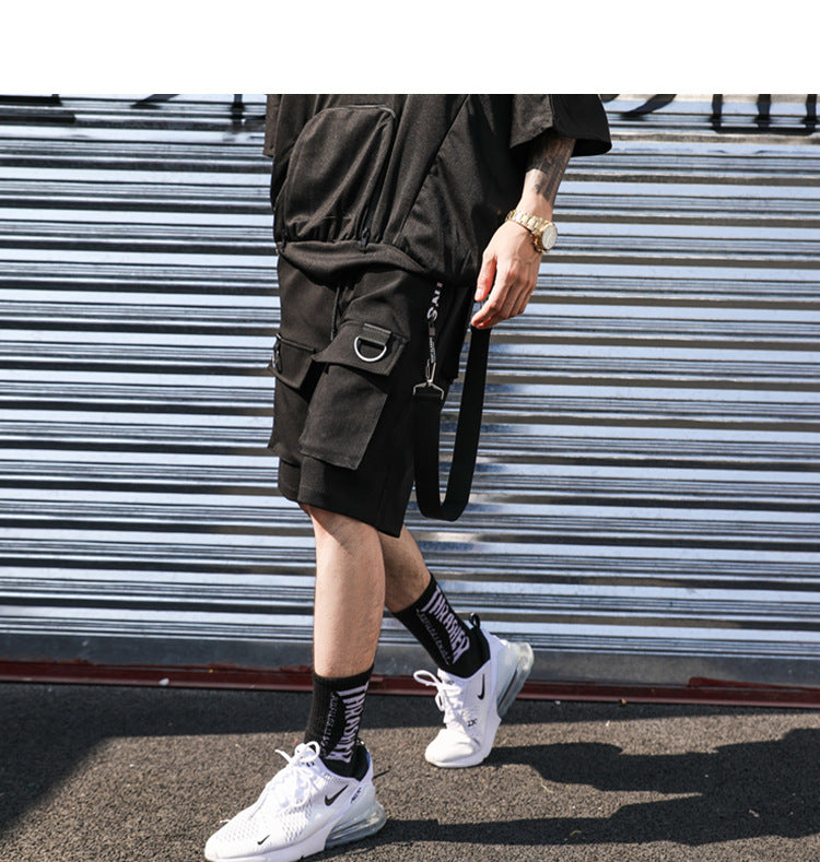 Men's casual loose hip hop overalls