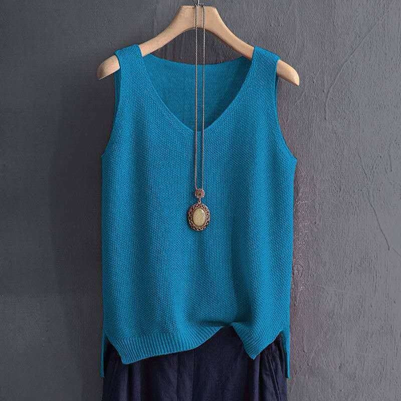 Loose Vest Women's Summer Knitted Bottoming Shirt T-shirt Inner Wear Blouse