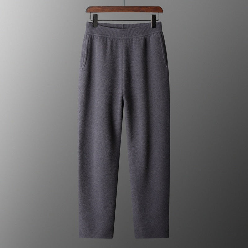 Men's Thick Cashmere Pants High Waist