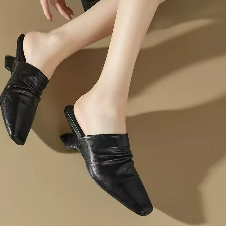 Slippers, Women's Bag, Head, Half Drag, One Foot, Fashionable French Style, Cool Slippers, Trendy
