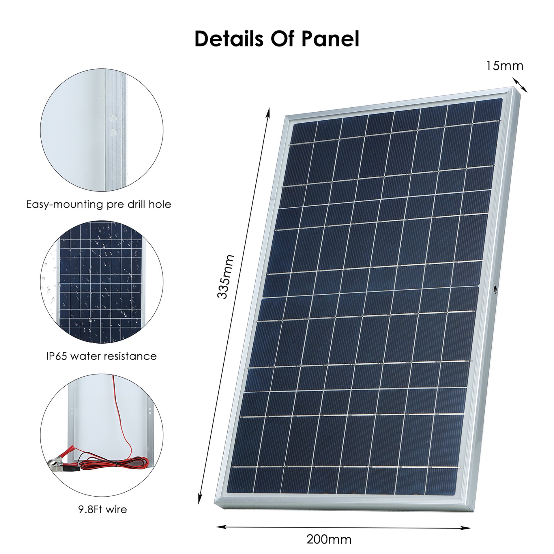Solar Panel Kit With Rechargeable 12V Battery For Cars