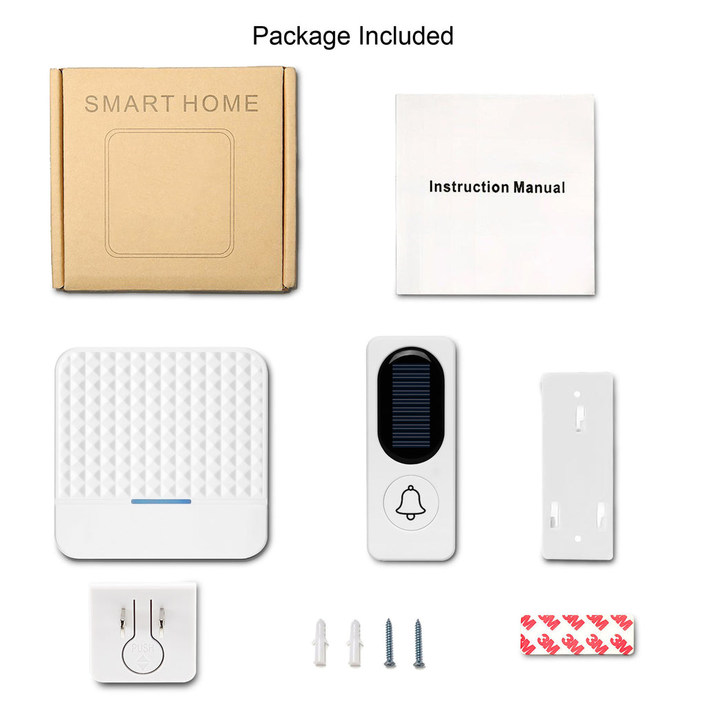 Solar-powered wireless doorbell