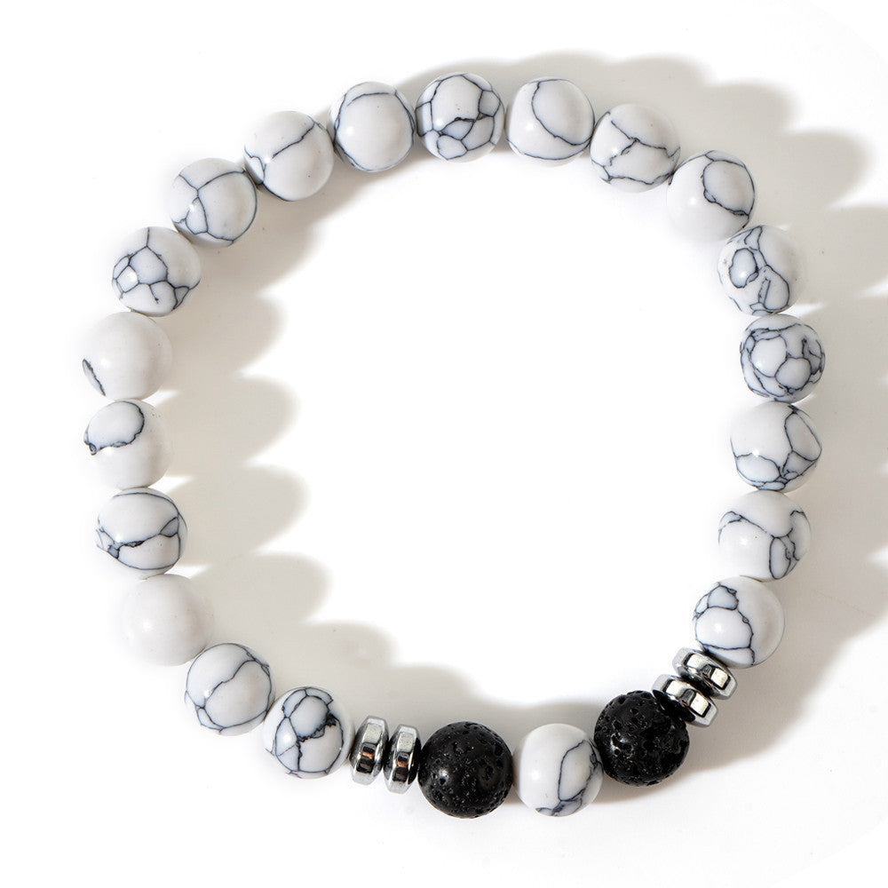 Natural Semi-precious Stone Beads String Men's Bracelet