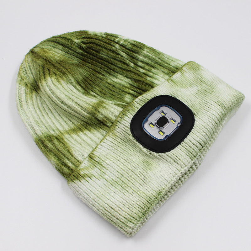 Light LED Upgraded Double-sided USB Rechargeable Wool Luminous Hat