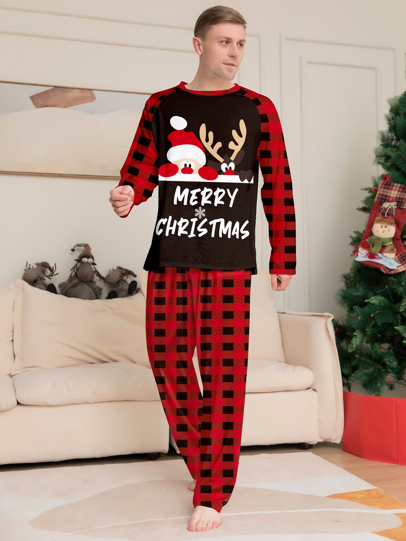 Cute Letters Printed Christmas Parent-child Suit