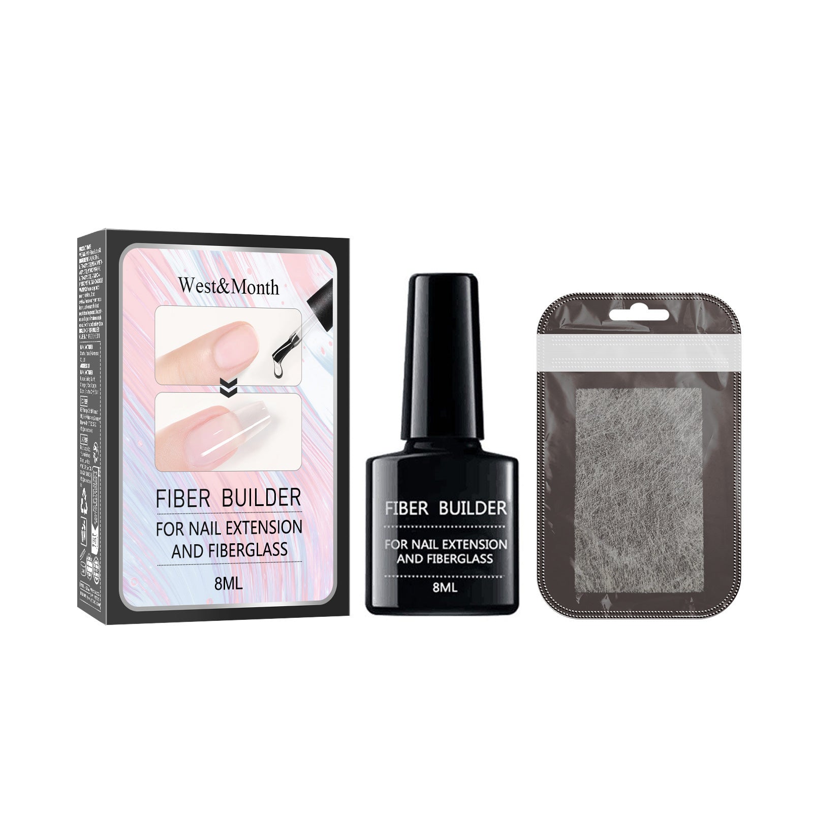 Fiber Bulider Nail Gel Quick Building Repair Broken Nails Soak Off UV Gel