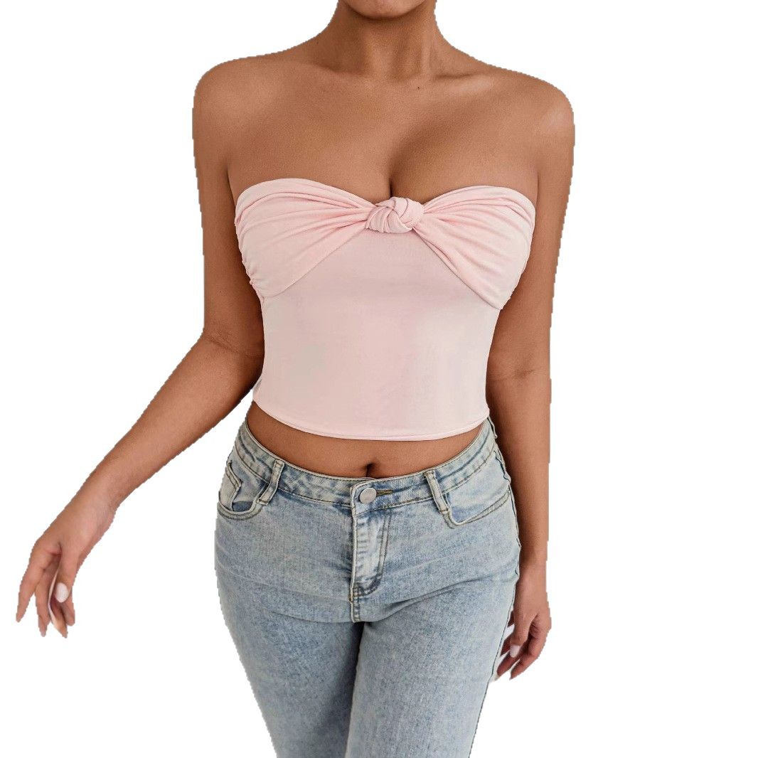 Women's Push-Up Tube Top With Midriff Exposed