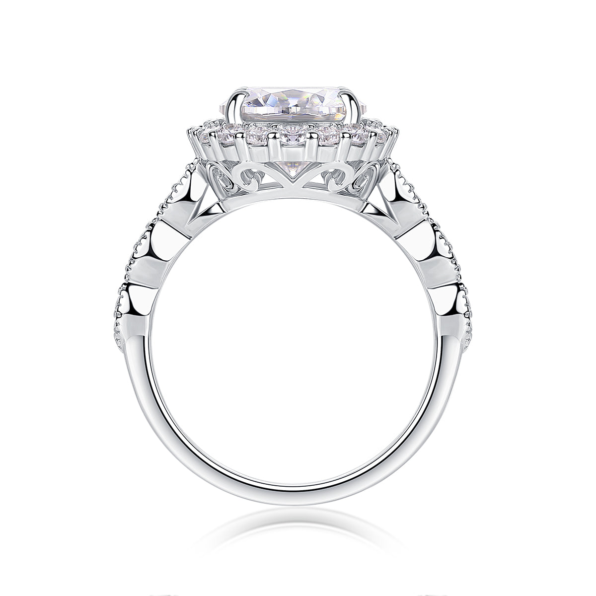 1Starlight Shining - A Fashionable Jewelry Ring Set With 3-carat Moissanite S925 Sterling Silver And Platinum-plated Diamond Prohibit TikTok sales