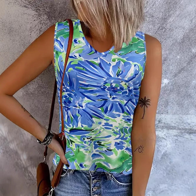 Women's Loose-Fit Digital-Print Tank Top