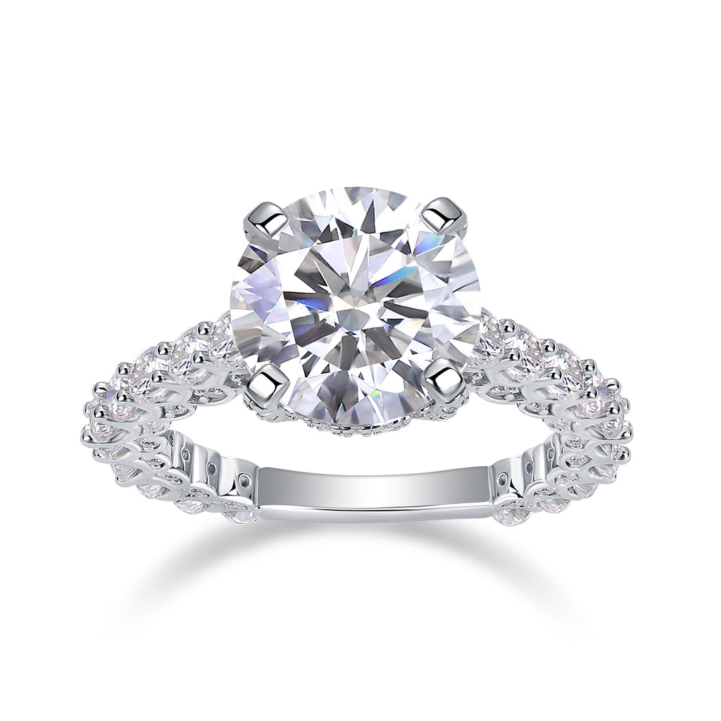 1Affectionate And Tender - A Fashionable And Luxurious Jewelry Piece Set With 5-carat Moissanite S925 Sterling Silver And Platinum-plated Diamond Prohibit TikTok sales