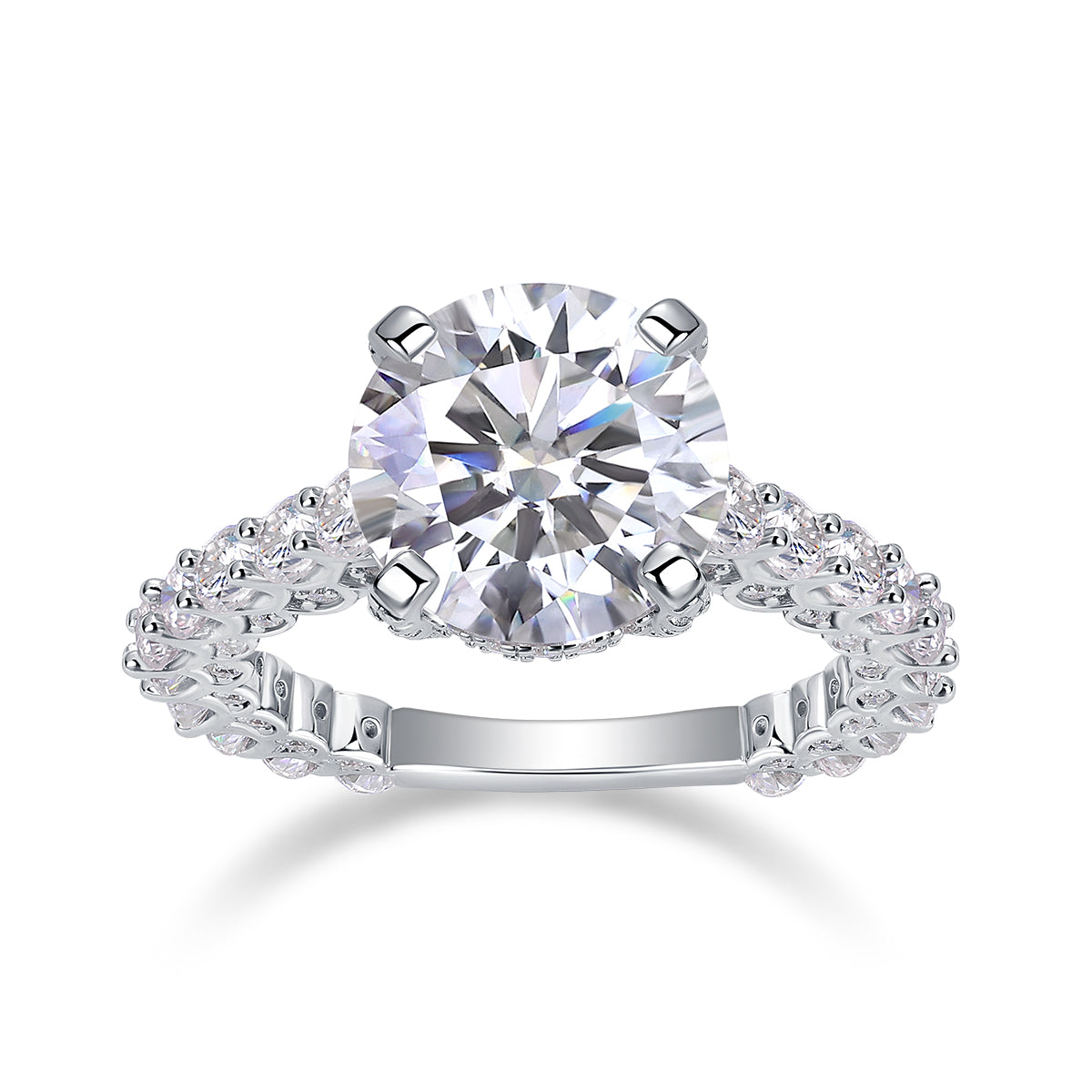 1Affectionate And Tender - A Fashionable And Luxurious Jewelry Piece Set With 5-carat Moissanite S925 Sterling Silver And Platinum-plated Diamond Prohibit TikTok sales