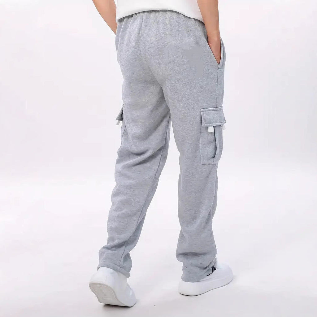 Men's Loose Sweatpants Overalls With Multi-pocket Tether