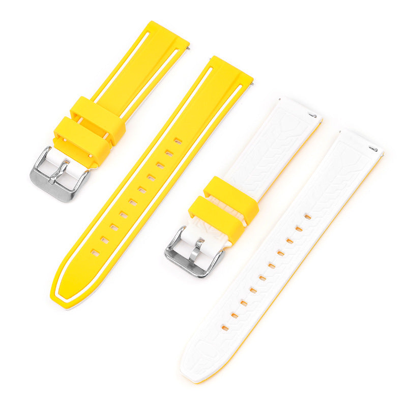 All-match 20mm Mercury Moon Two-color Silicone Strap