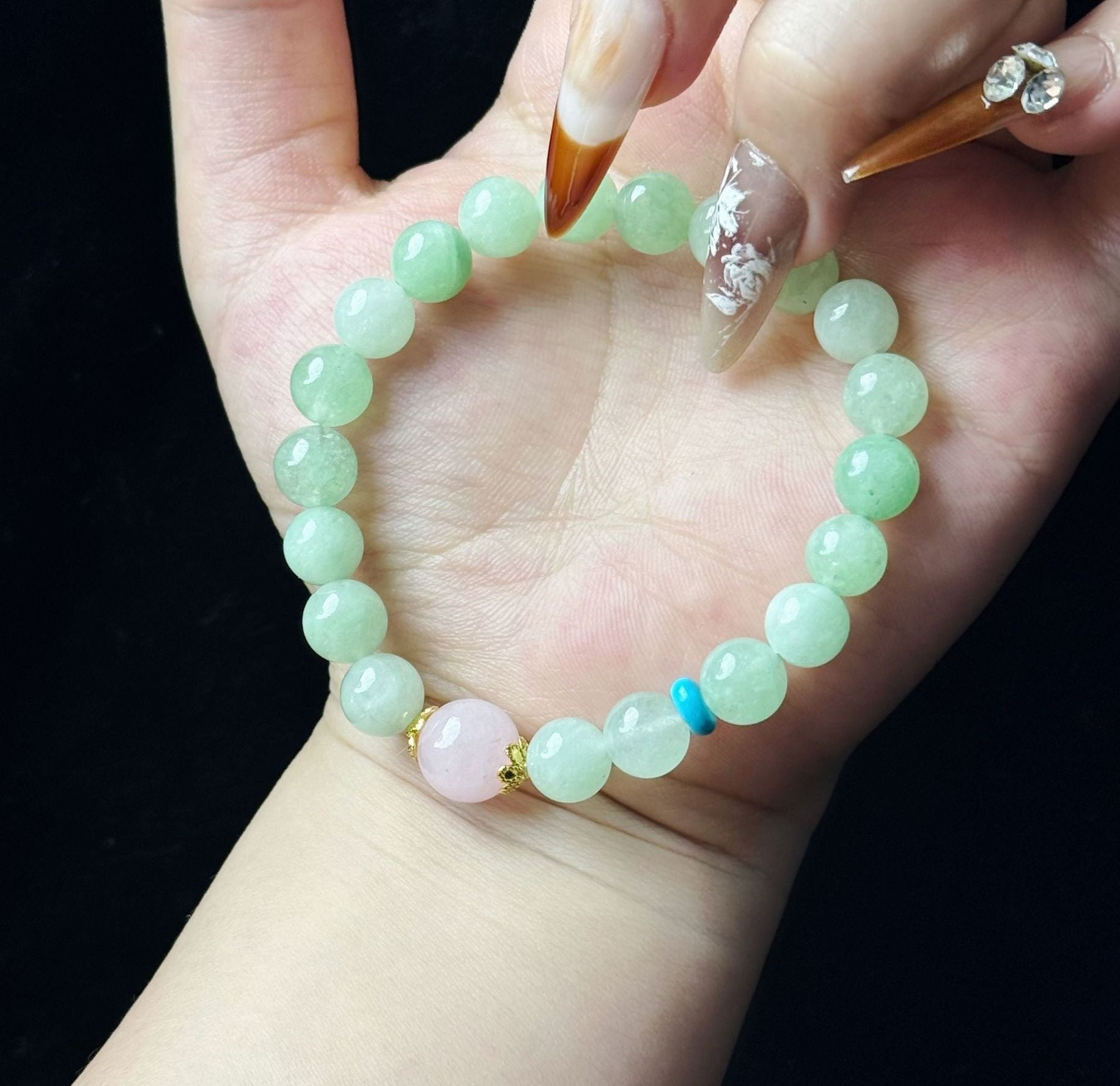 Sunstone Double Circle High Goods Aquamarine Slip Multi-Circle Bracelet