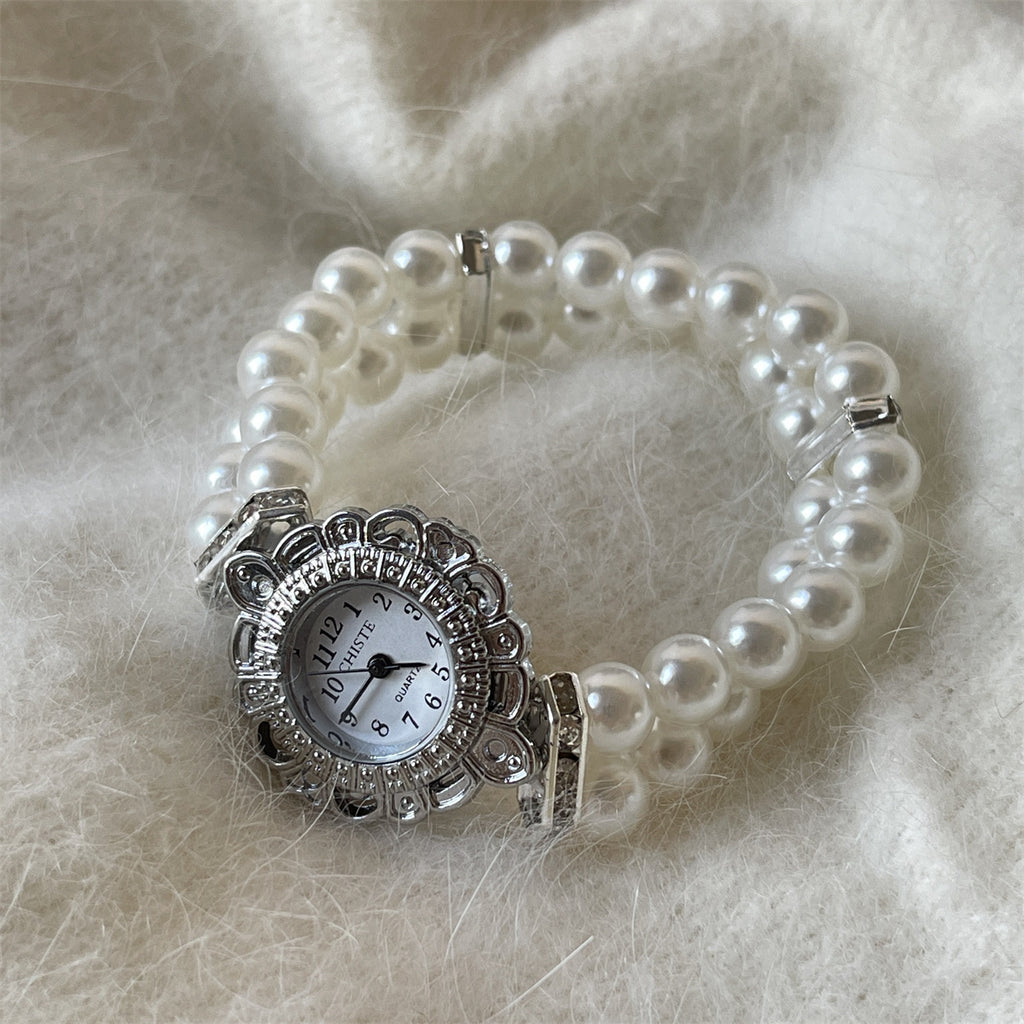 Fashion Women's Pearl Bracelet Watch