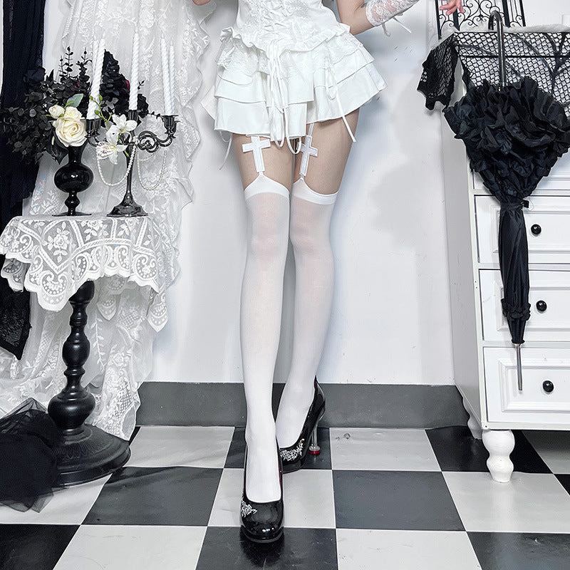 Cross Over The Knee Garter Belt