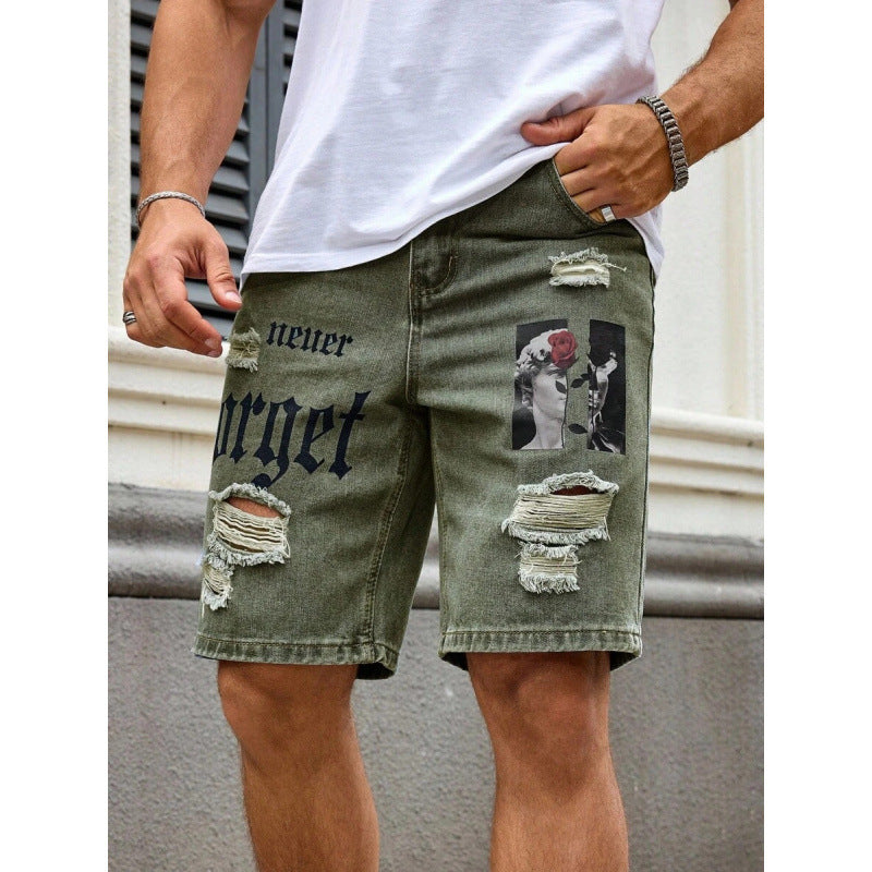 Men's Letter Printed Do The Old Cowboy Shorts
