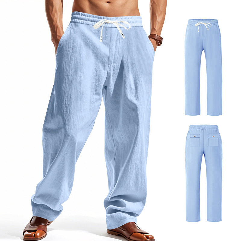 Linen Casual Pants Summer Thin Simple High Street