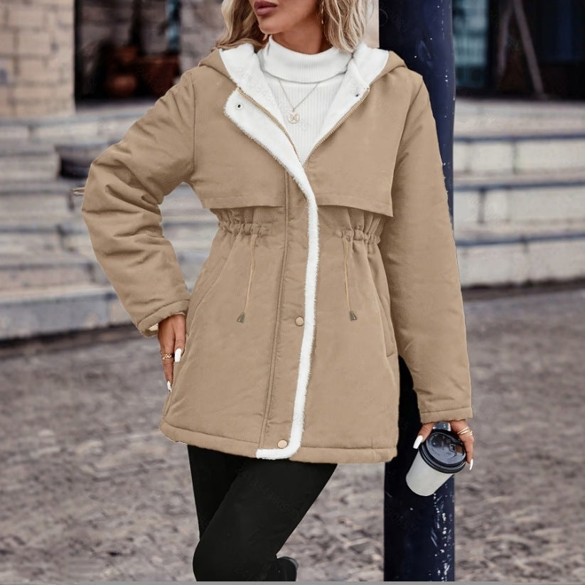 Women's Thick Warm Jacket Solid Color
