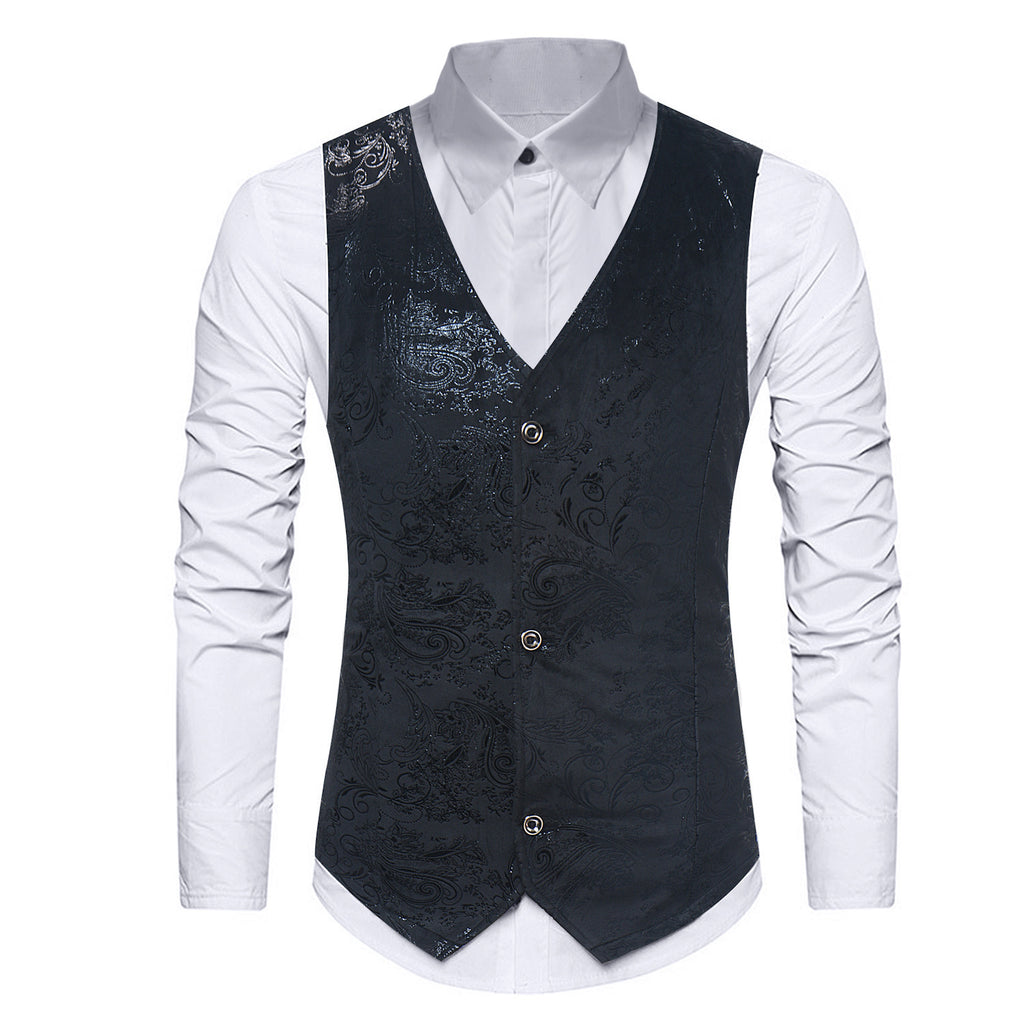 Men's New Clothes Bronzing Corduroy Vest