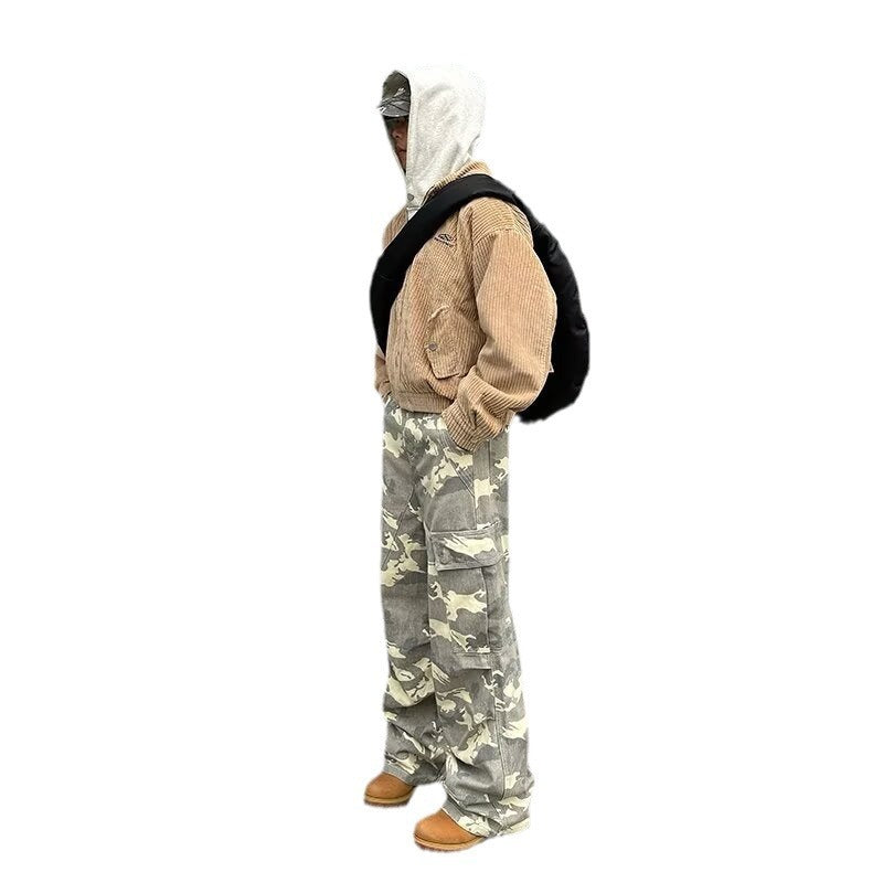 Men's Fashionable Camouflage Jeans For Spring And Autumn