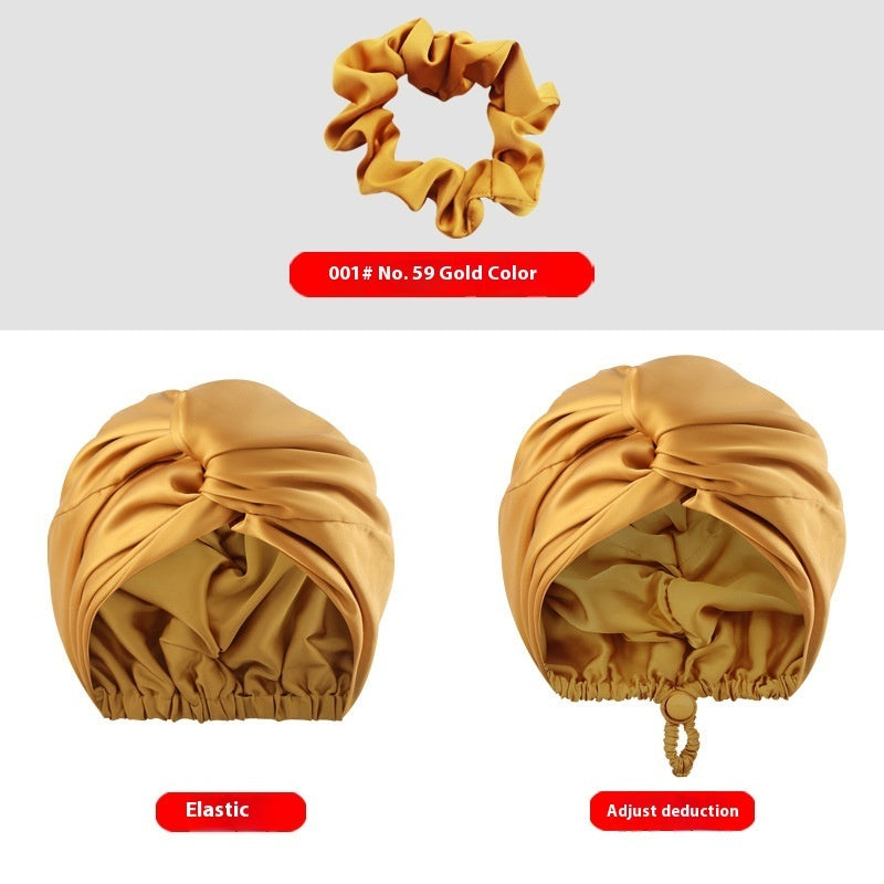 Women's Two-tier Adjustable Silk Makeup Cap