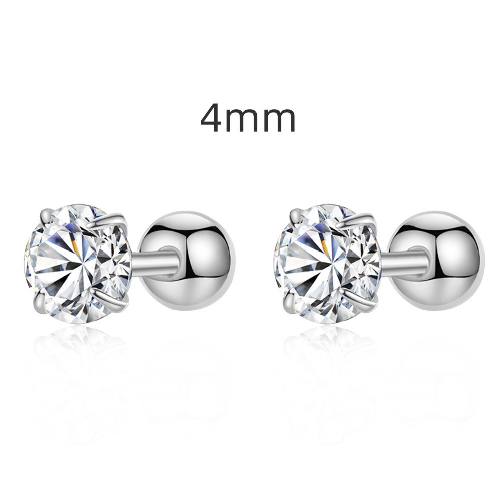 S925 Earrings Sterling Silver  High Quality  Loving Heart Zircon