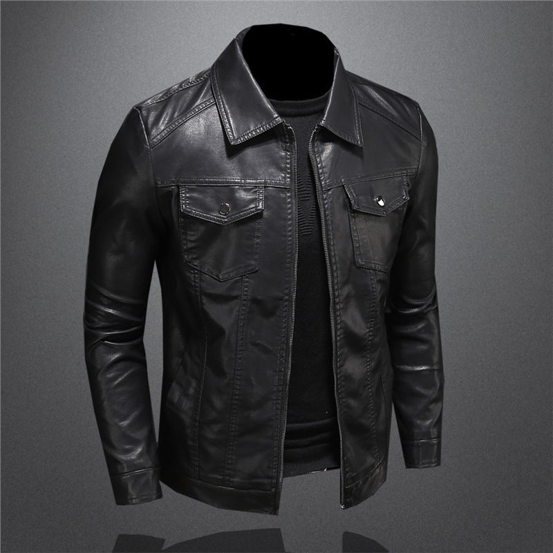 Men's Thin Jacket Leather Coat