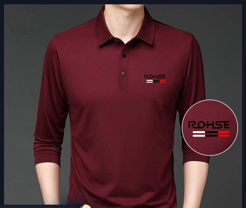 Men's Long-sleeved T-shirt Middle-aged And Youth Bottoming Shirt