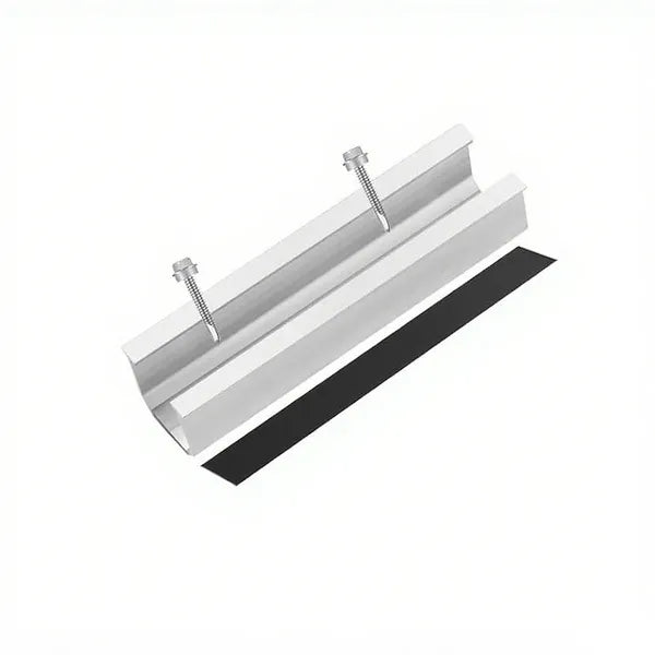 12/20cm U-shaped Guide Rail Black Middle Side Pressure Set Solar Panel Photovoltaic Accessory Pressure Block Mini Installation Guide Rail 20cm U-shaped Guide Rail