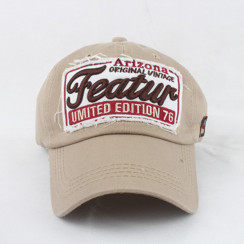 European And American Style Featur Letter Embroidered Peaked Cap Outdoor Casual Hat