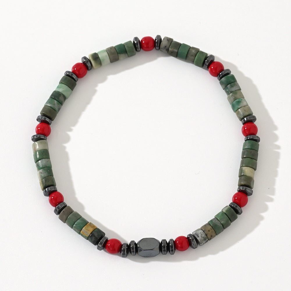 Natural Semi-precious Stone Beads String Men's Bracelet